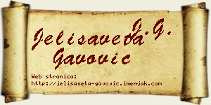 Jelisaveta Gavović vizit kartica